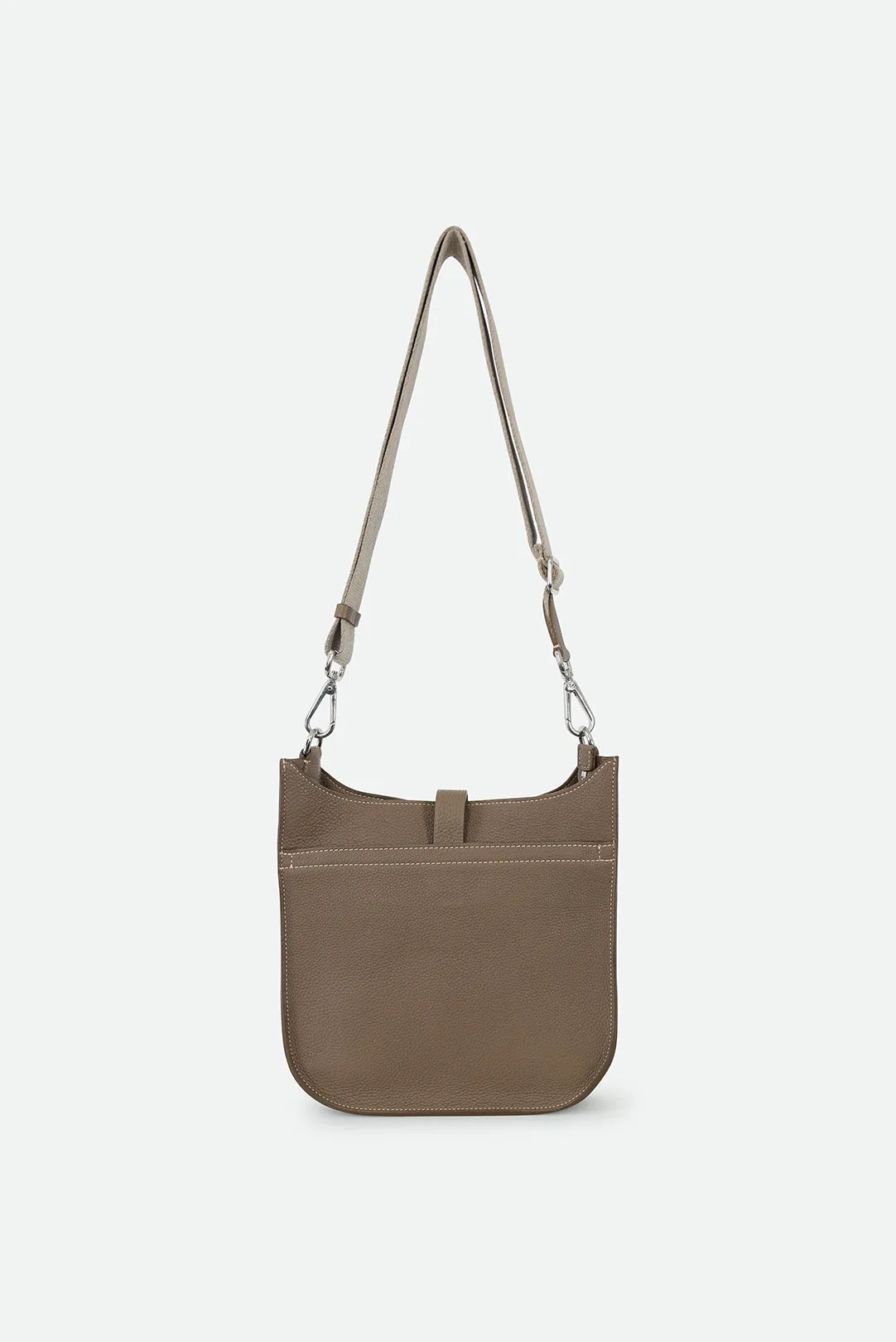 GIA ITALIAN LEATHER CROSSBODY BAG TAUPE