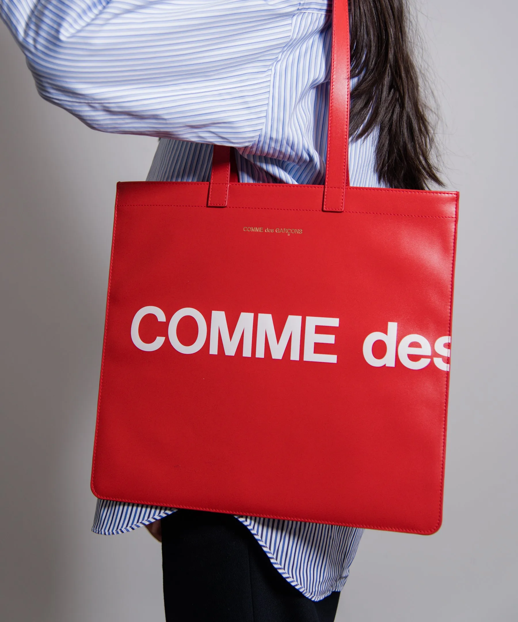 Huge Logo Tote Bag Red