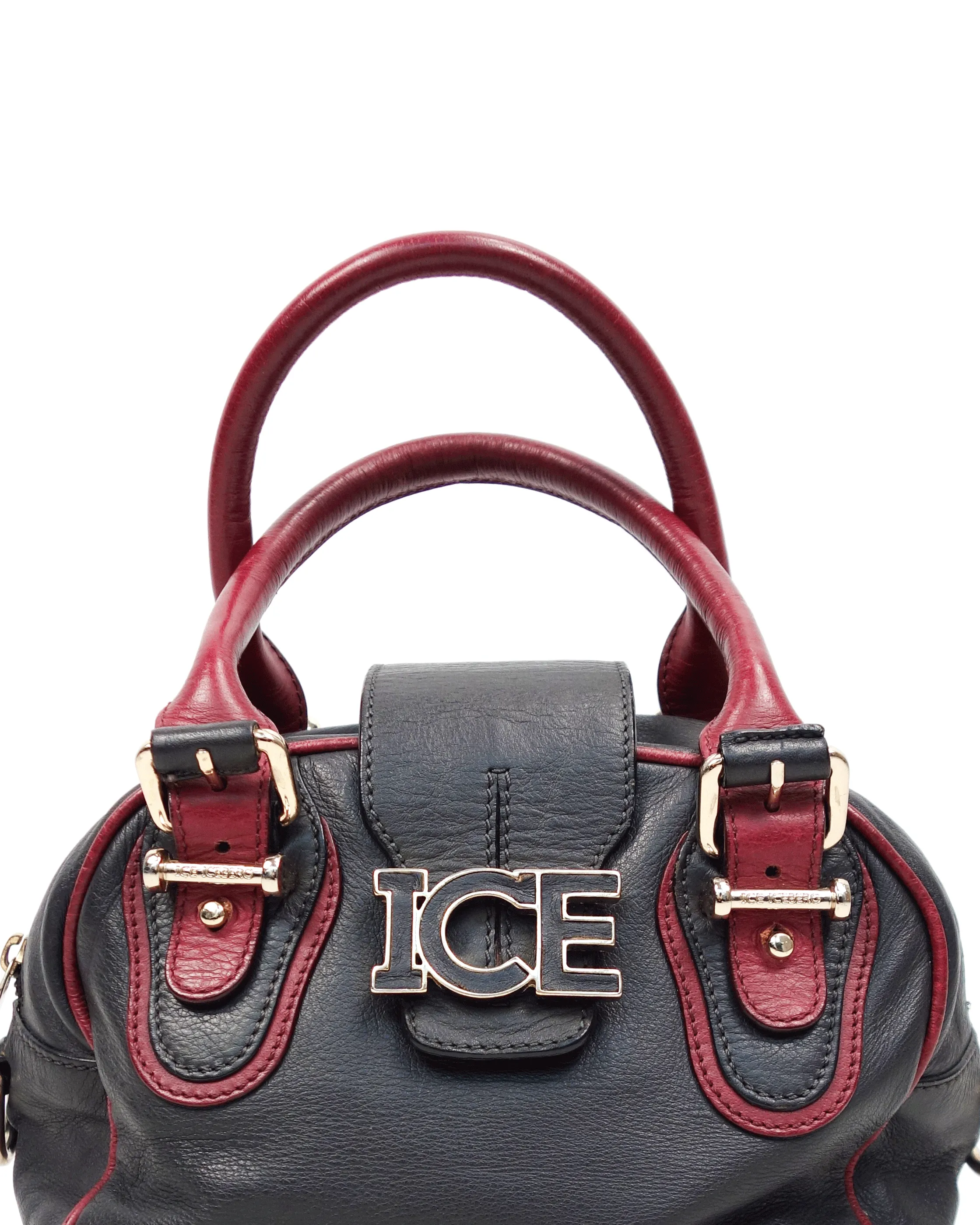 Iceberg Black and Red Shoulder Mini-Bag 2000's