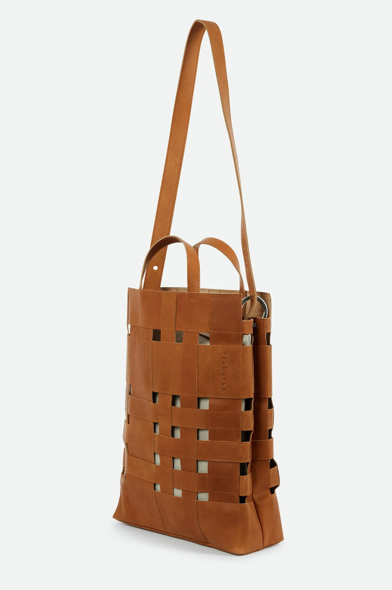 INTRECCIATO HANDBAG MADE IN ITALY NATURAL AMBRA