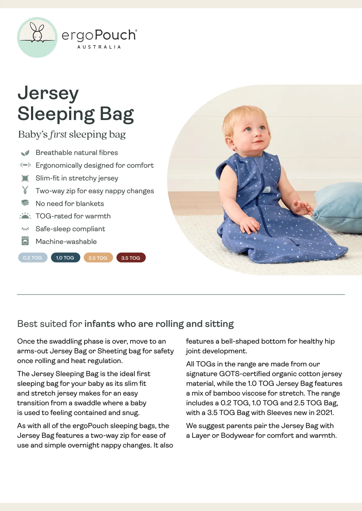 JERSEY SLEEPING BAG - 1.0 TOG