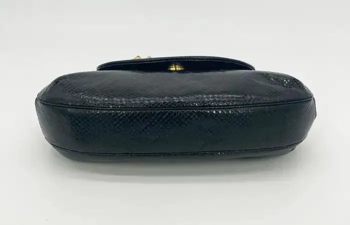 Judith Leiber Black Lizard Dragonfly Clutch