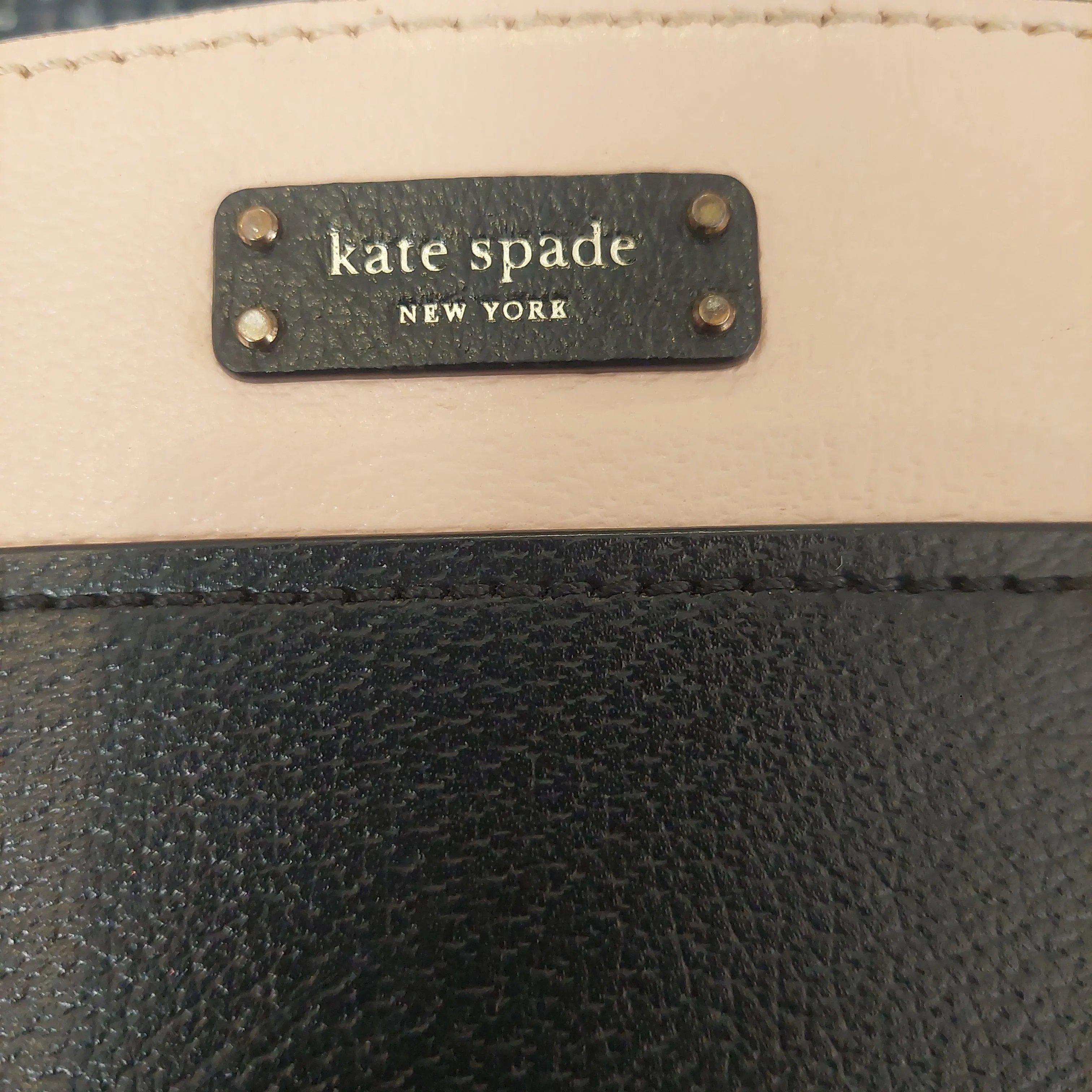 Kate Spade Black & Pink Leather Crossbody Bag | Pre Loved |