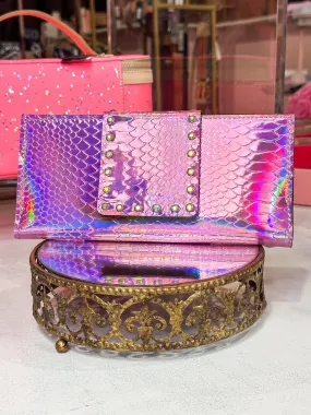 Keep it Gypsy - Pink Holographic Clutch Wallet