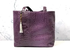 Makeup Junkie Bags - Bubble Gator Tote Amethyst Tote [Pre-Order]