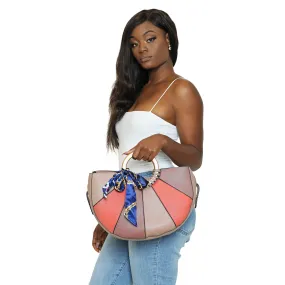 Misty-Mauve Colorblock Handbag