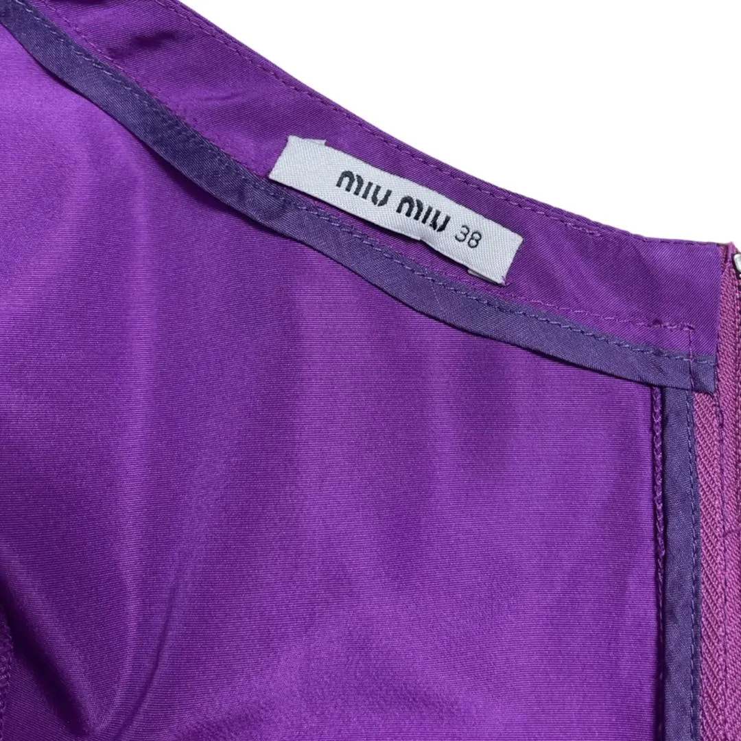 MIU MIU Magenta Taffeta Sleeveless Skater Dress IT 38 | UK 6-8 | US 2-4