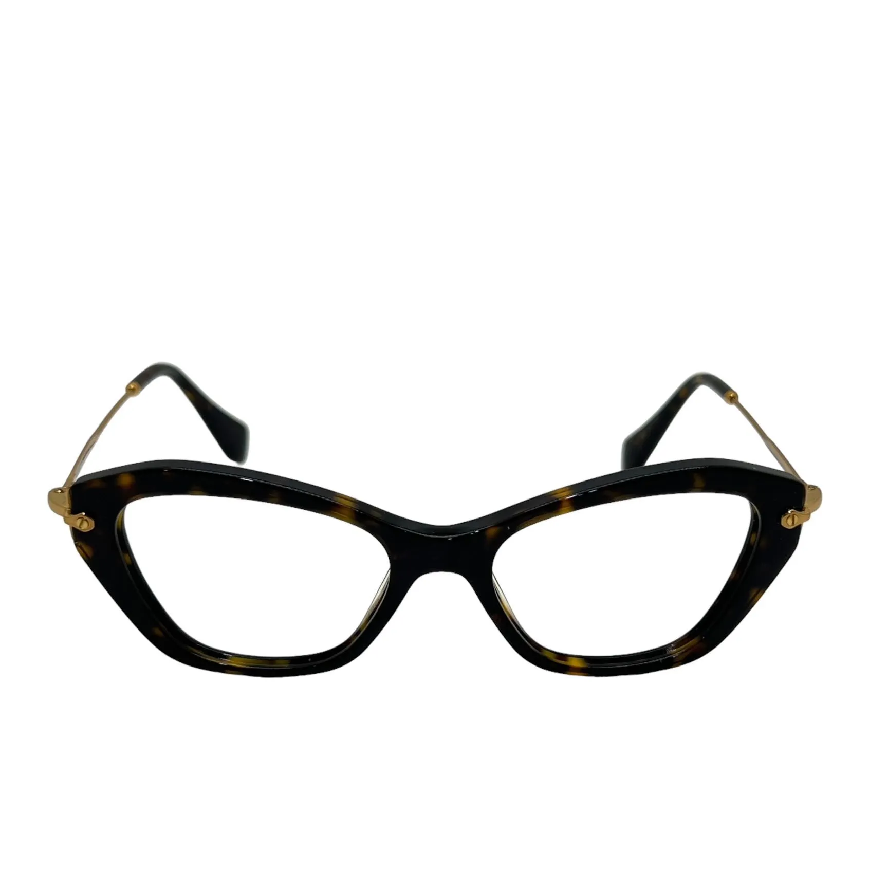 MIU MIU Optical Frame VMU 04L - Elegant Black Round Glasses