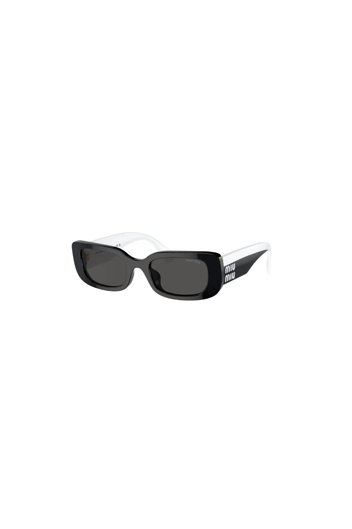 Miu Miu Rectangle Frame Sunglasses - Black/ White