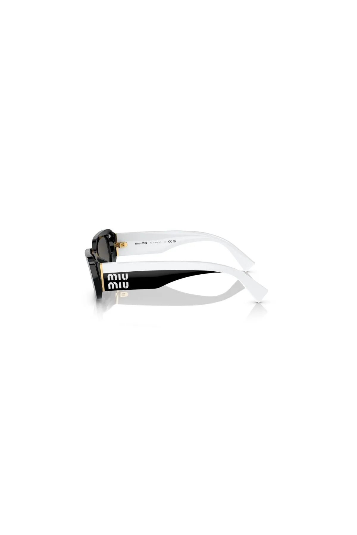 Miu Miu Rectangle Frame Sunglasses - Black/ White