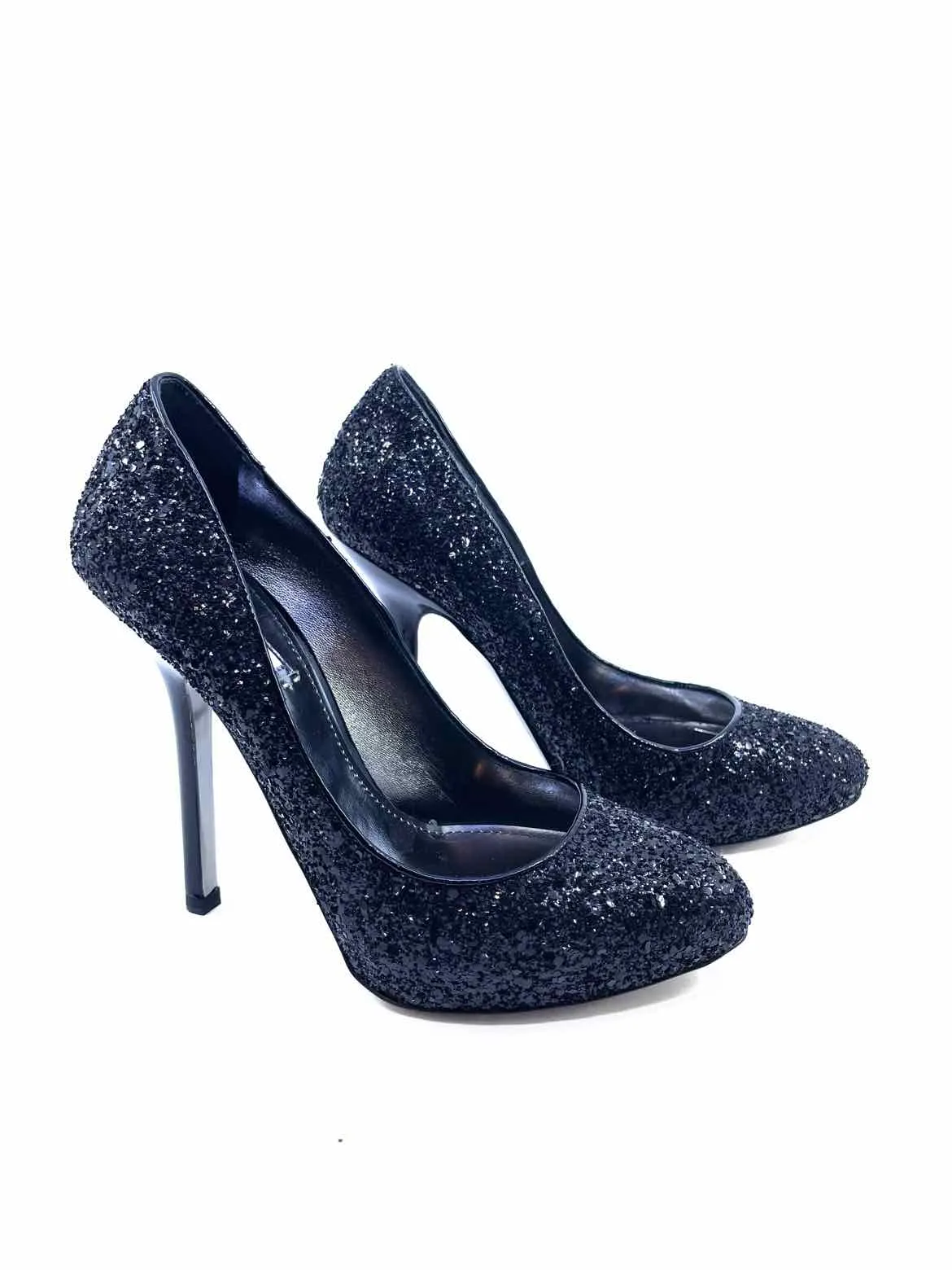 MIU MIU Size 7 Black Sparkly Pumps