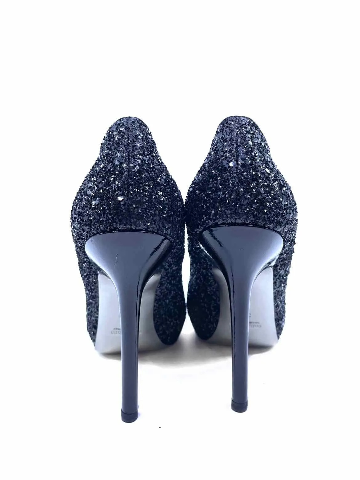 MIU MIU Size 7 Black Sparkly Pumps