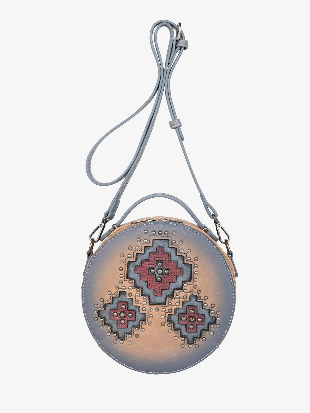 Montana West Cut-out Aztec Applique Crossbody Circle Bag