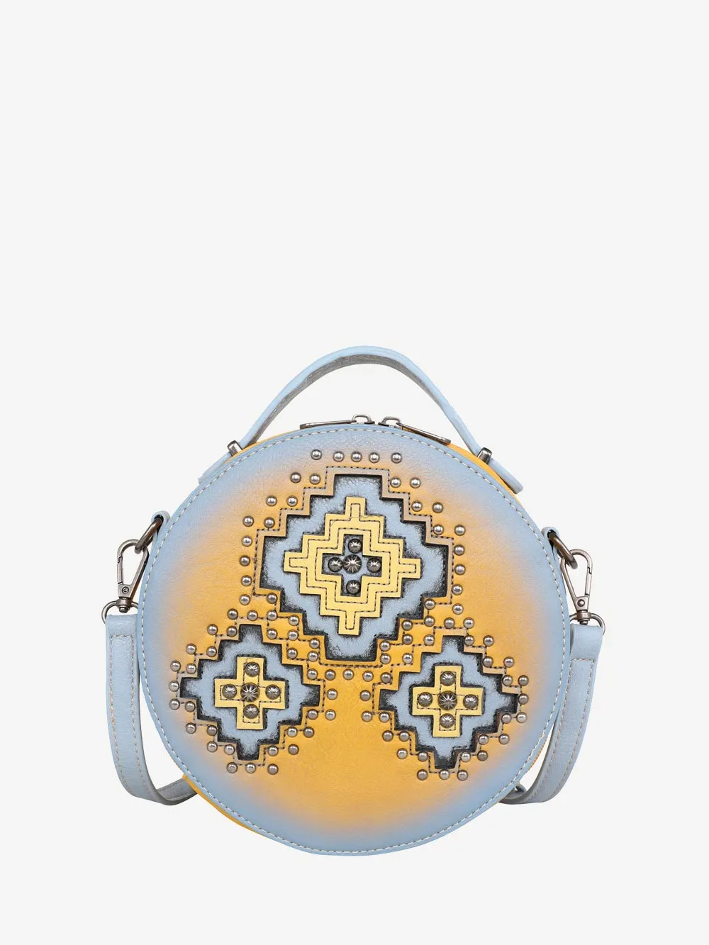 Montana West Cut-out Aztec Applique Crossbody Circle Bag