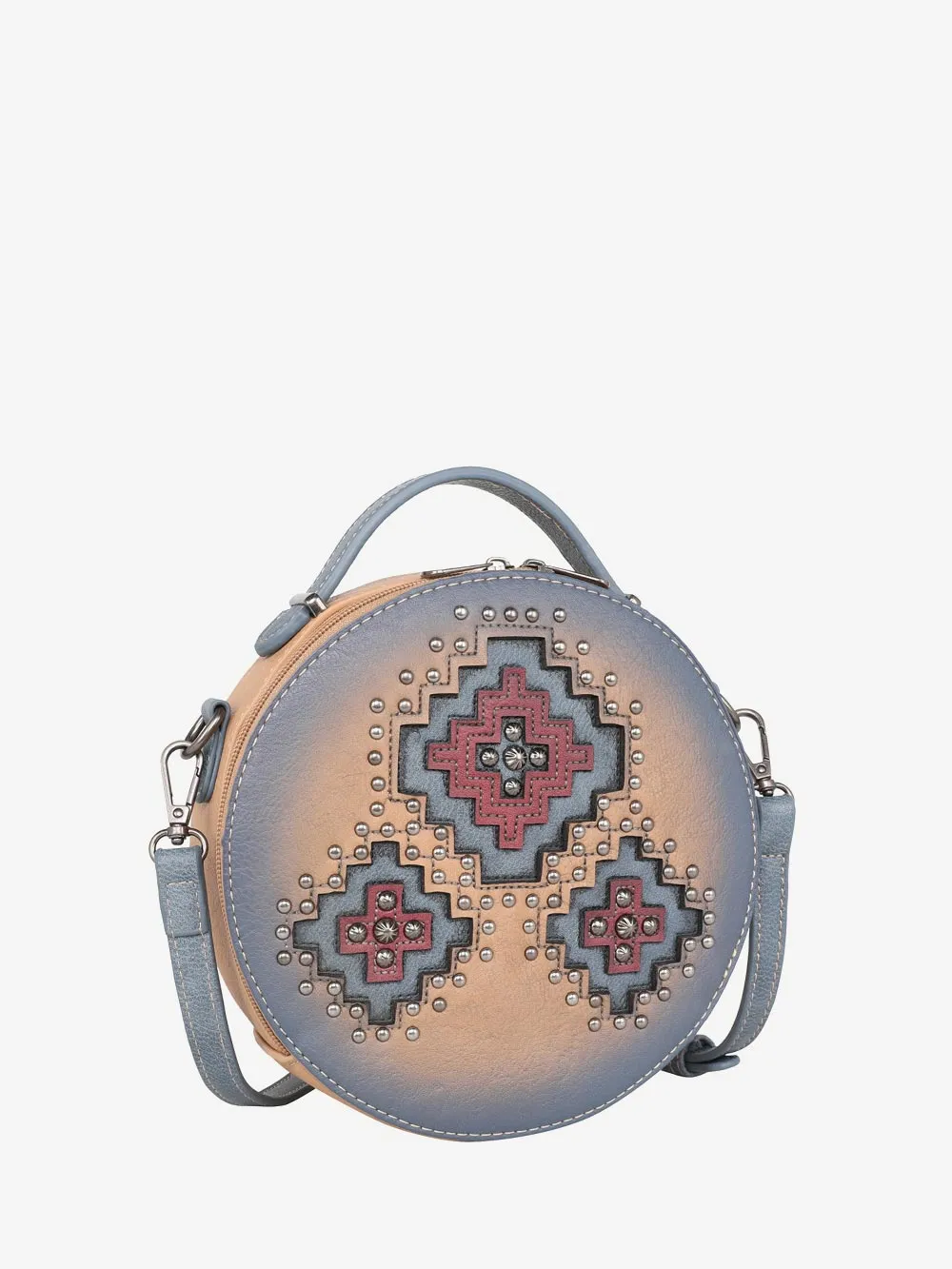 Montana West Cut-out Aztec Applique Crossbody Circle Bag