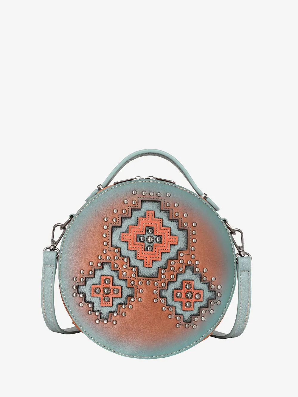 Montana West Cut-out Aztec Applique Crossbody Circle Bag