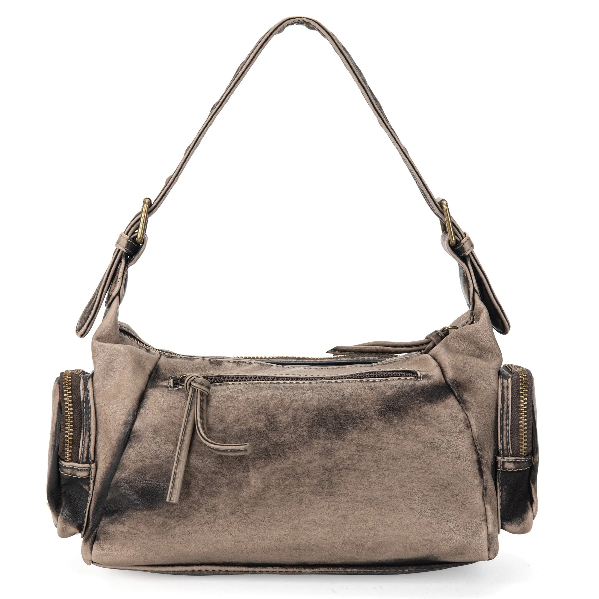 MWC-223 Montana West Stone Wash Hobo/Crossbody - Coffee