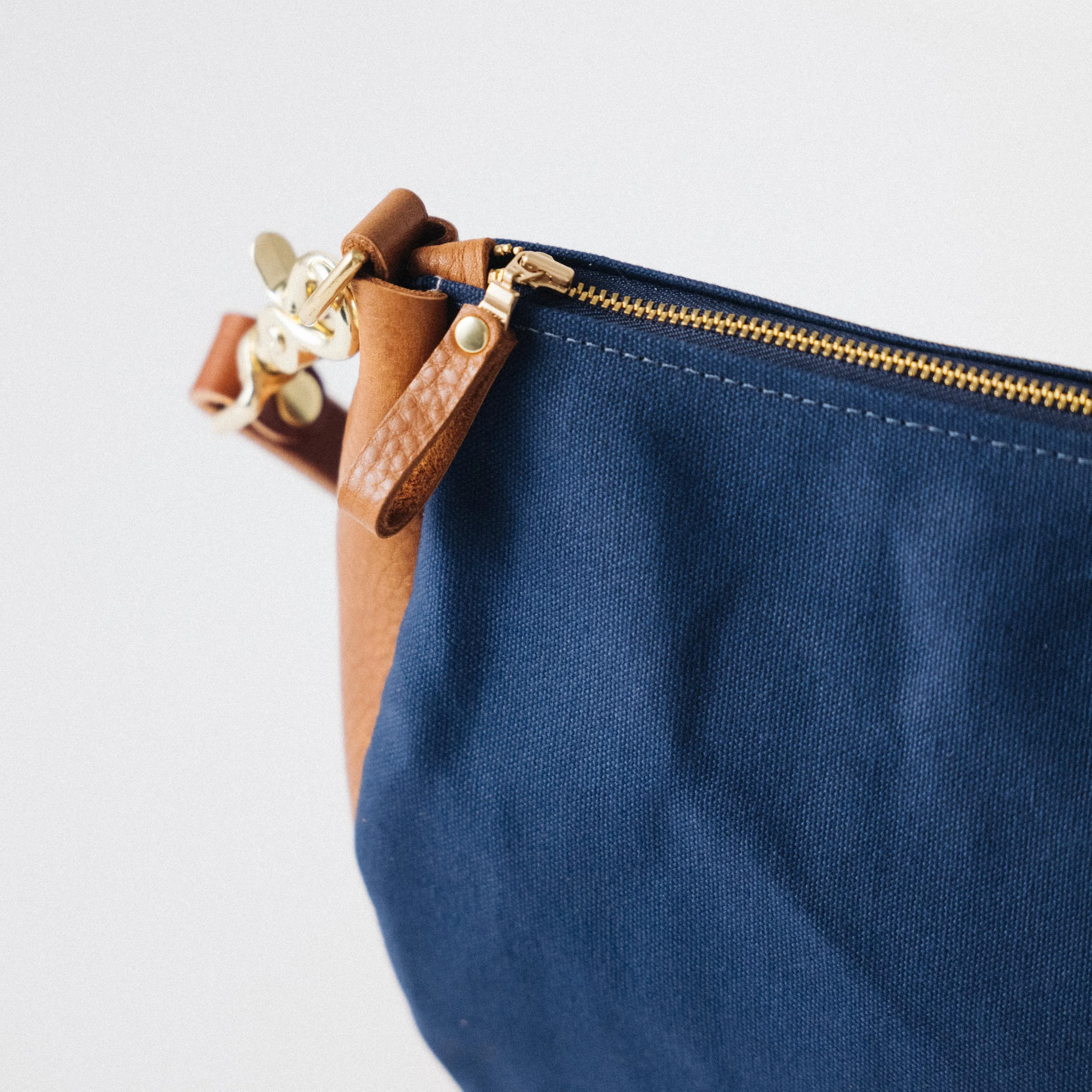 Navy Canvas Crossbody Bag