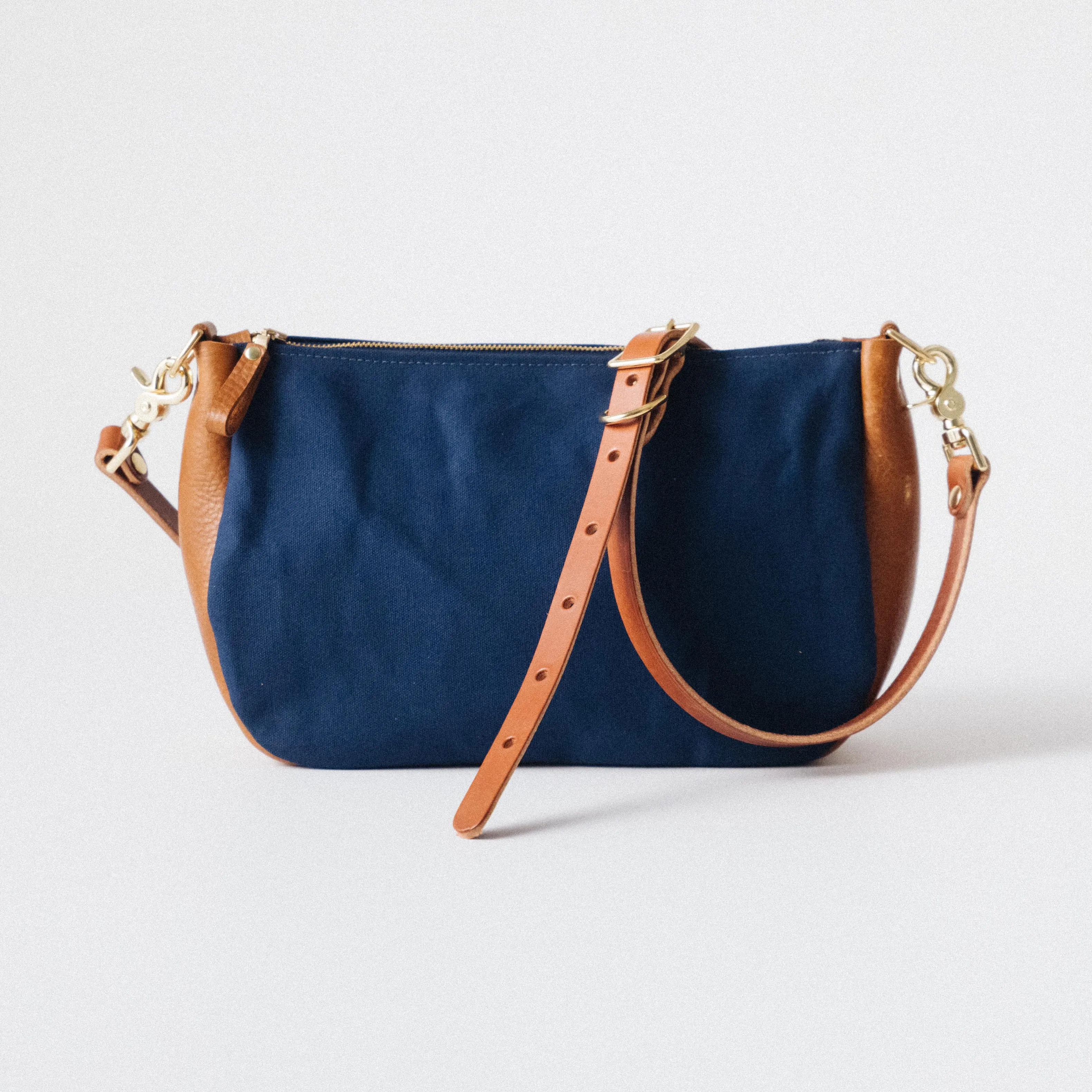 Navy Canvas Crossbody Bag