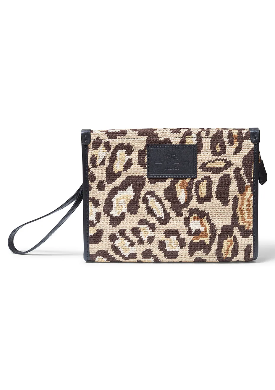 NCESSAIRE WITH ANIMALIER EMBROIDERY CLUTCH