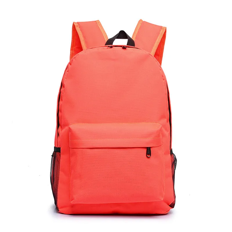 New Koreanstyle Backpack Candy Color Backpack White Ditch Student Schoolbag Logo One Piece Dropshipping