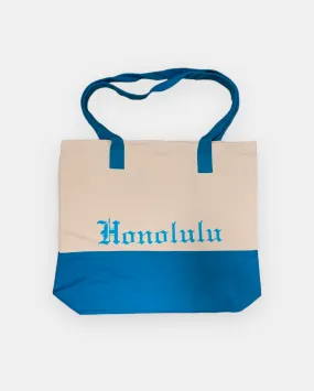 OLDE HONOLULU Teal Tote Bag