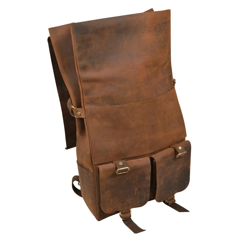 Parsons Roll Top Vintage Oiled Cowhide Backpack