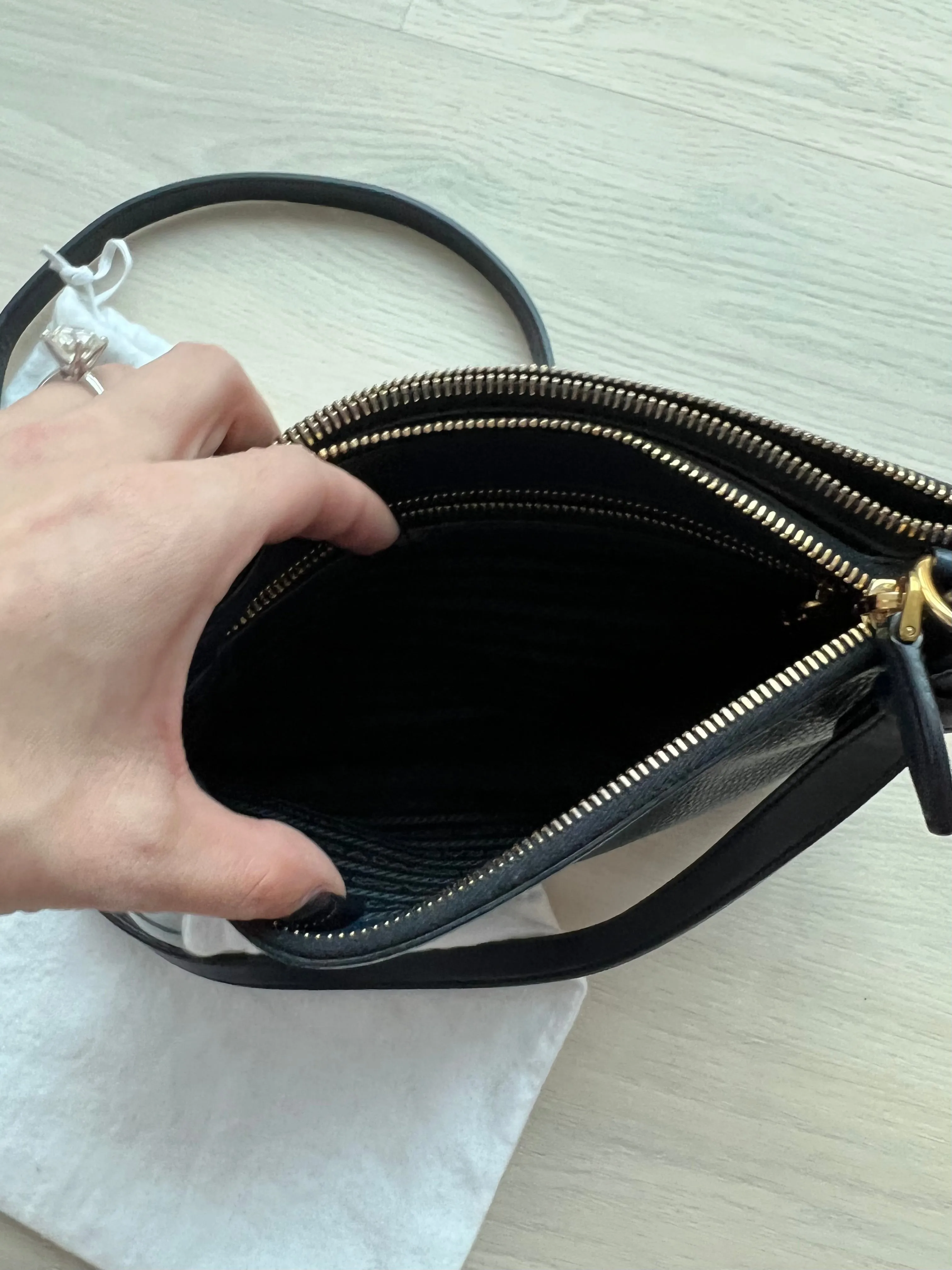 Prada Double Zip Crossbody Bag