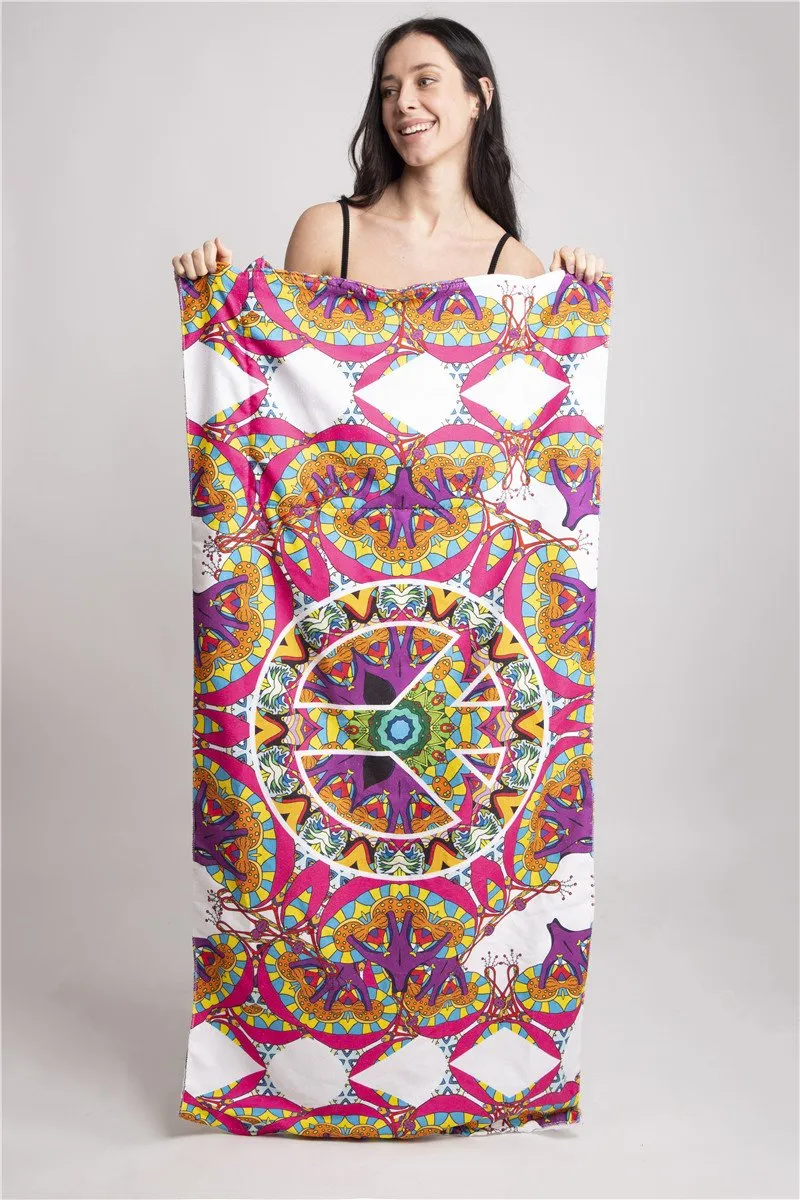 "Summer In Woodstock" Convertible Beach Towel   Tote Bag