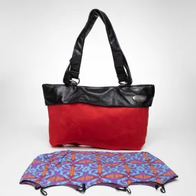 Reverse A Purse Black Luxe Wrap Collection - Rhapsody, Scarlet