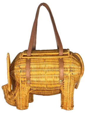 Richard Elephant Wicker Bag