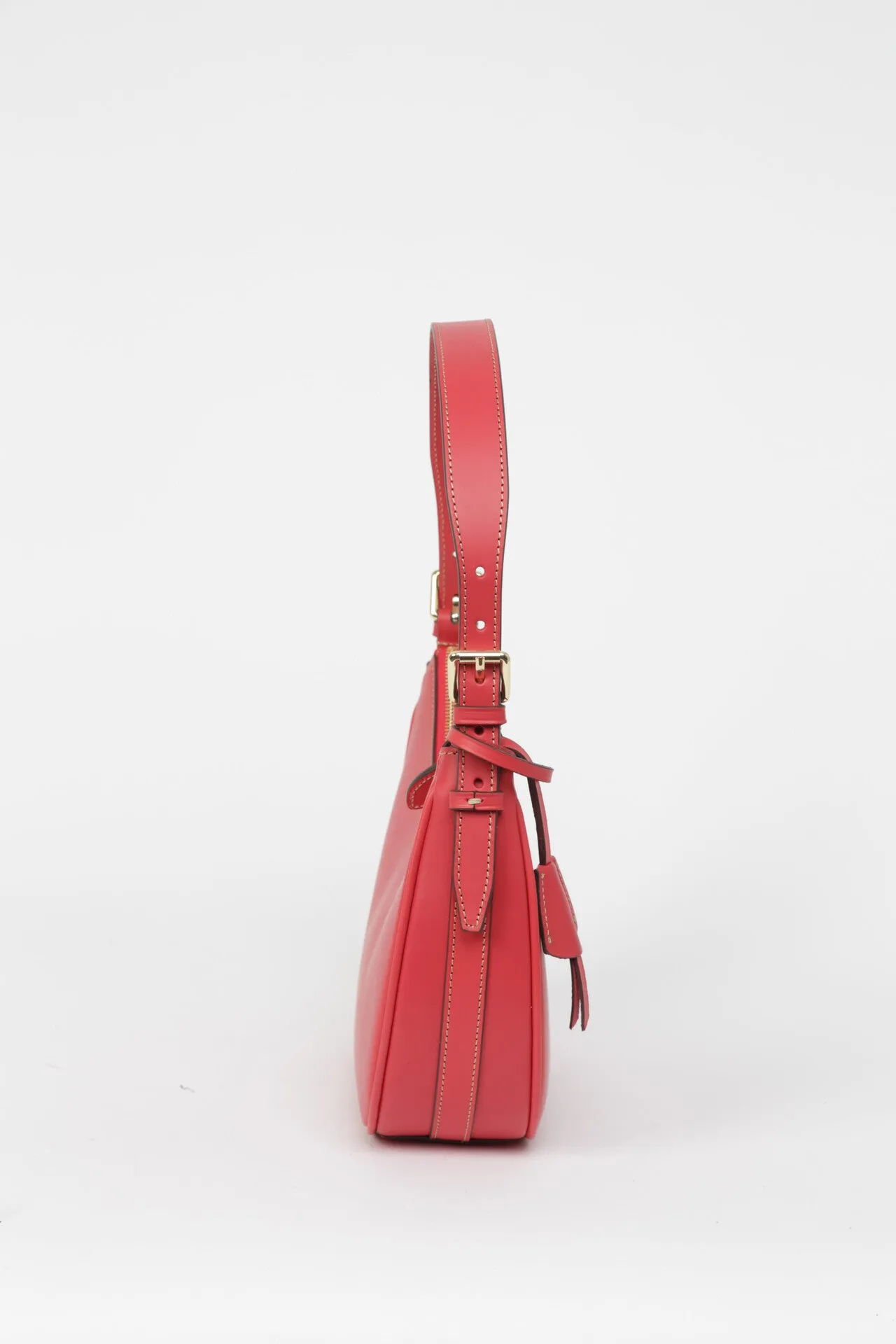 SANDRA SHOULDER BAG IN ITALIAN LEATHER IN CORAL PINK