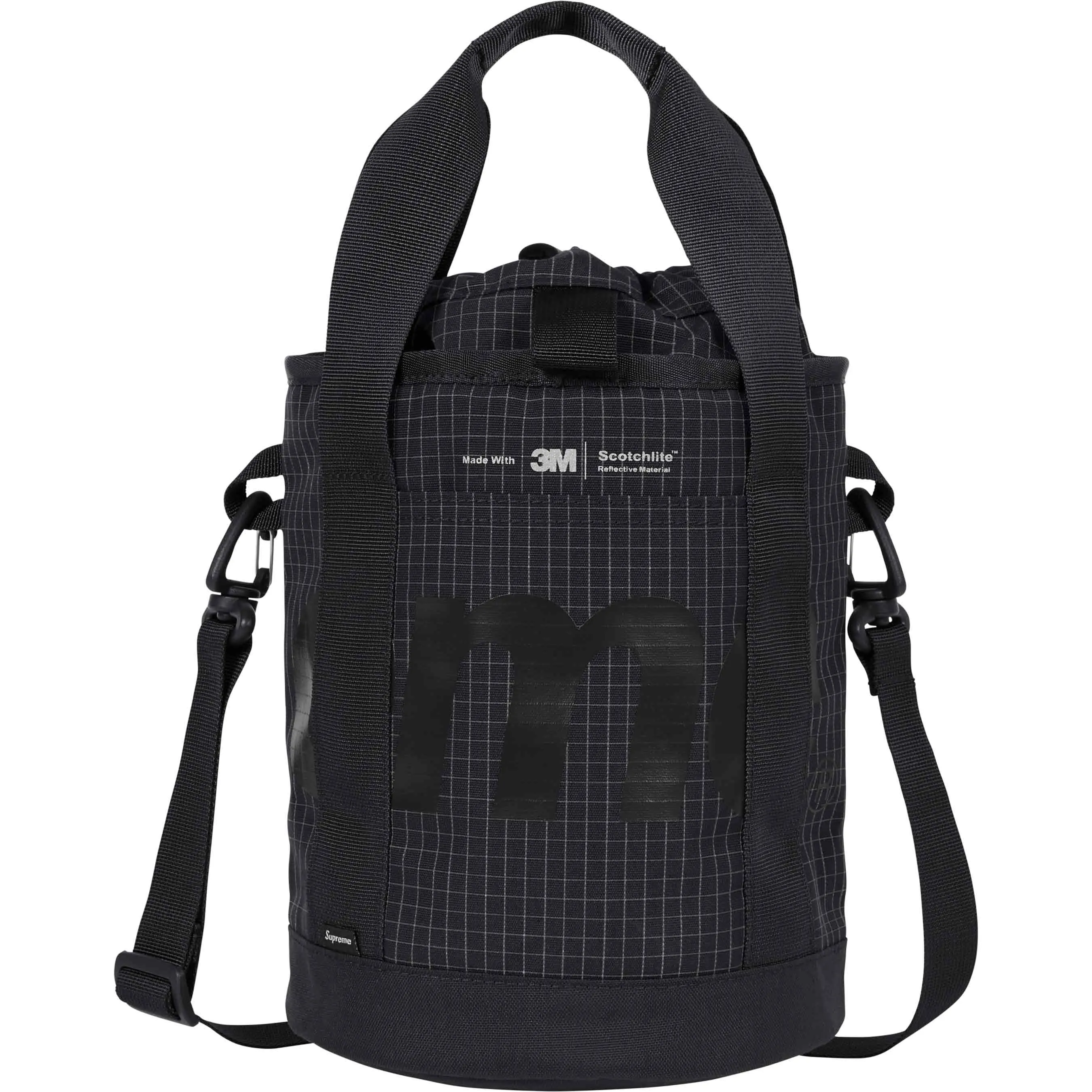 Supreme Reflective Cinch Bag Black