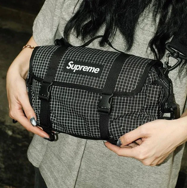 Supreme Reflective Mini Duffle Bag Black