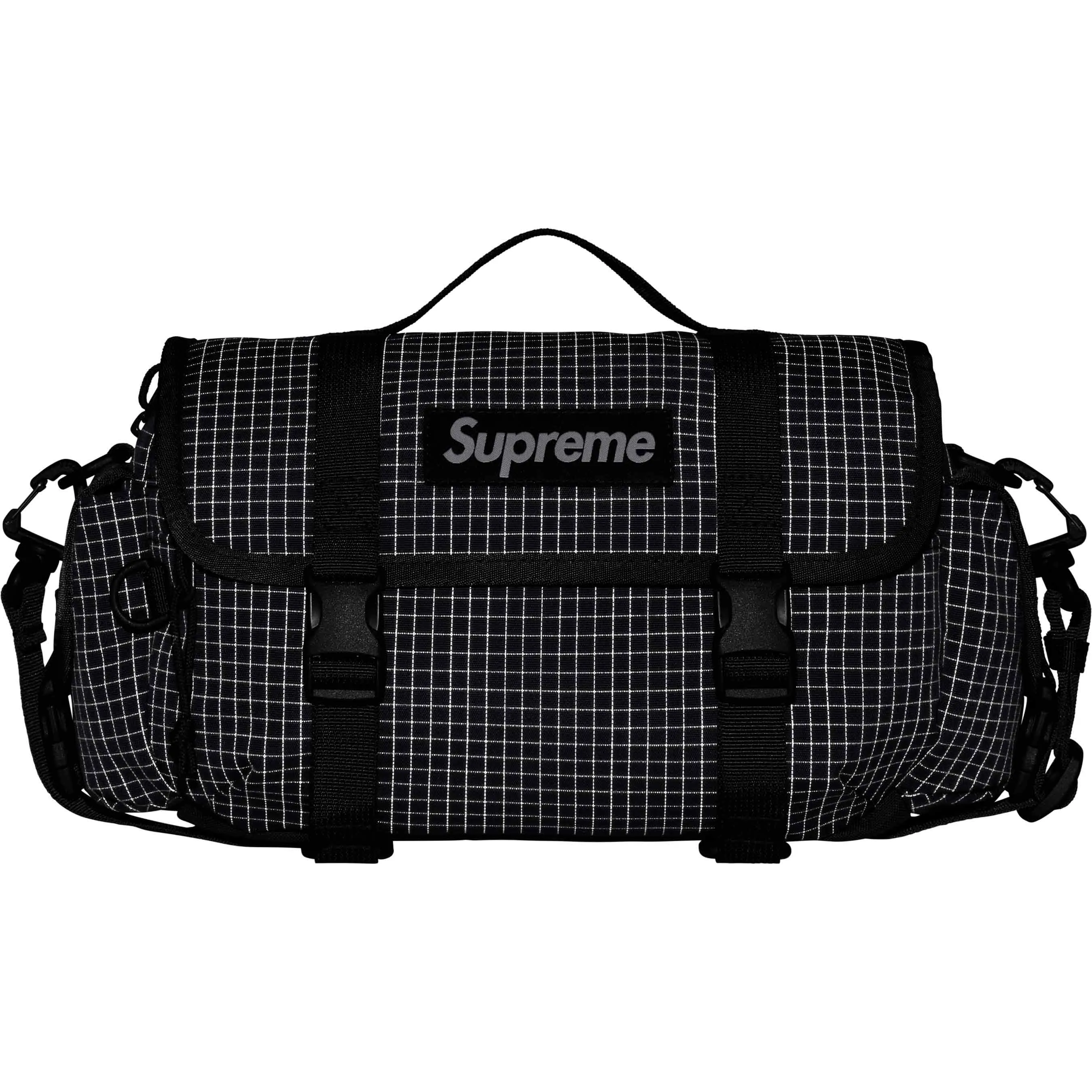 Supreme Reflective Mini Duffle Bag Black