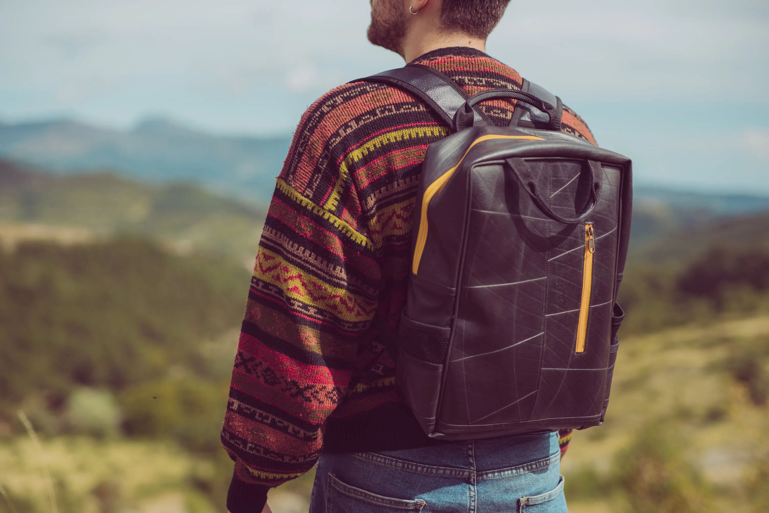 Upcycled inner tube Hackney Backpack