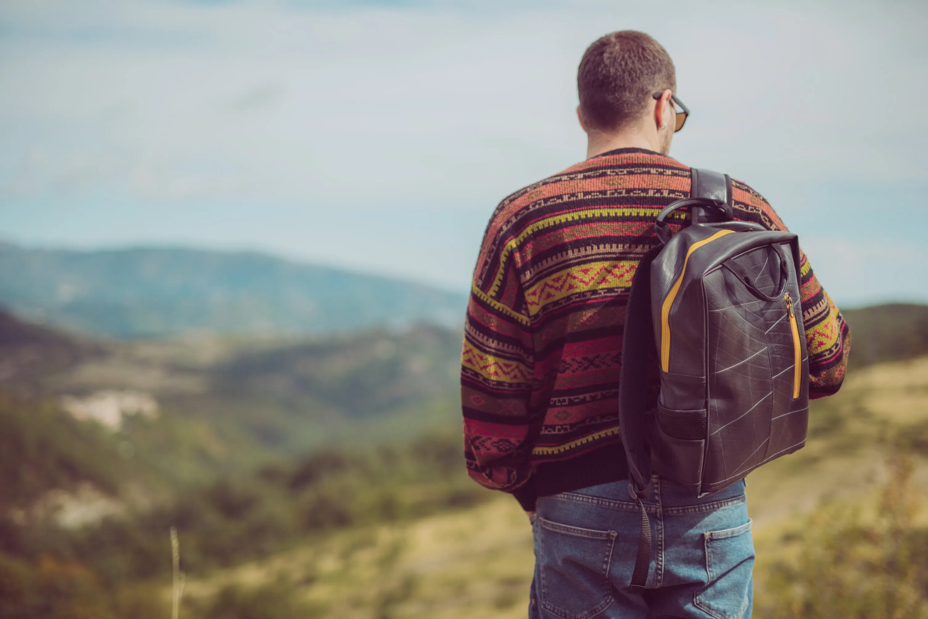 Upcycled inner tube Hackney Backpack