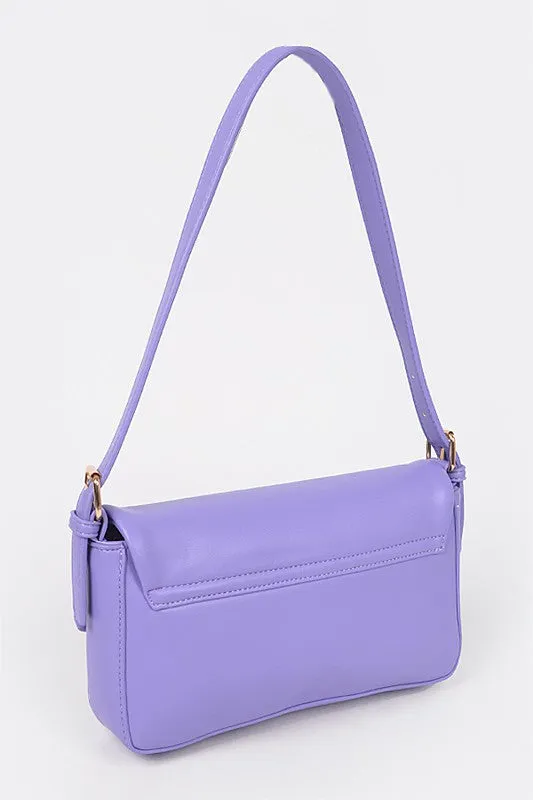 Violet handbag, purple