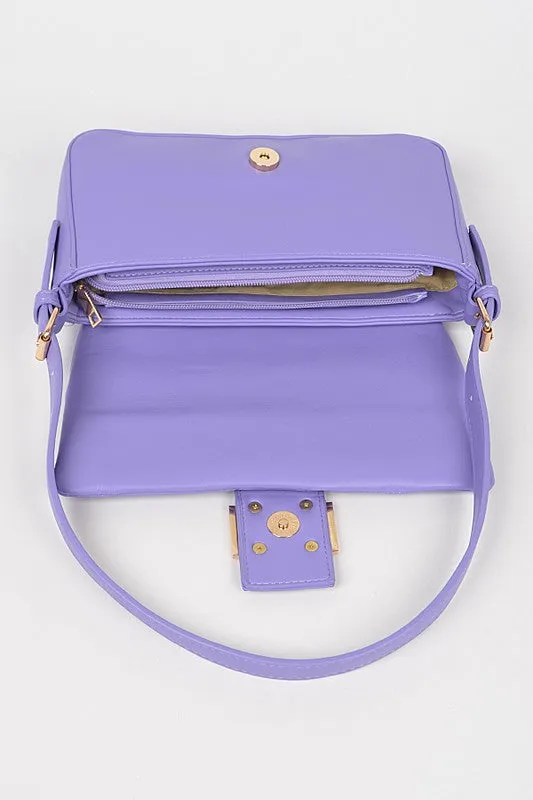 Violet handbag, purple